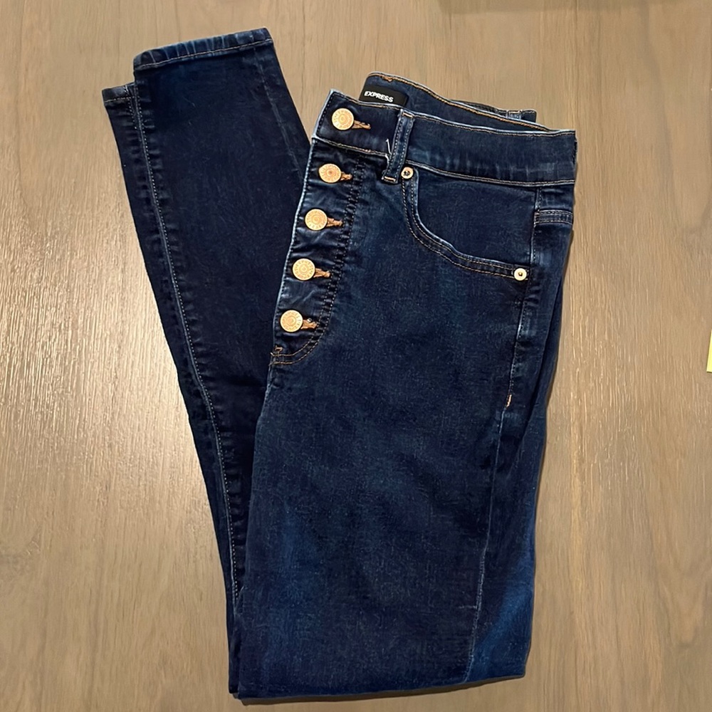 Express Super High Rise Skinny Jeans -size 8